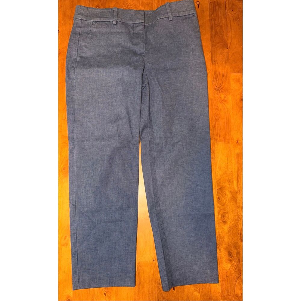 Ann Taylor 2P Petite | Blue Striped Stretch Slim Pants
